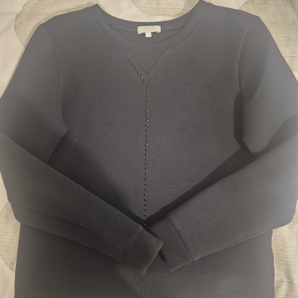 Escada Black Studded Sweatshirt